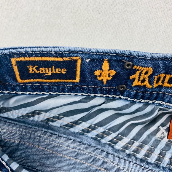 Rock Revival Kaylee Bootcut Embellished Jeans Blue Denim Size 29 - Picture 10 of 16